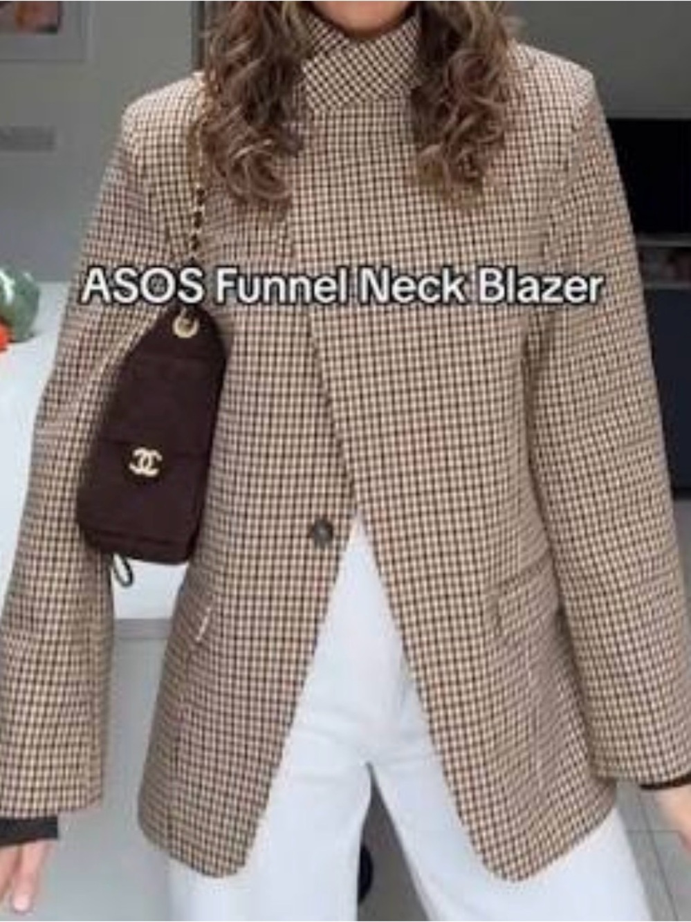 ASOS Women's Funnel Neck Wrap Blazer